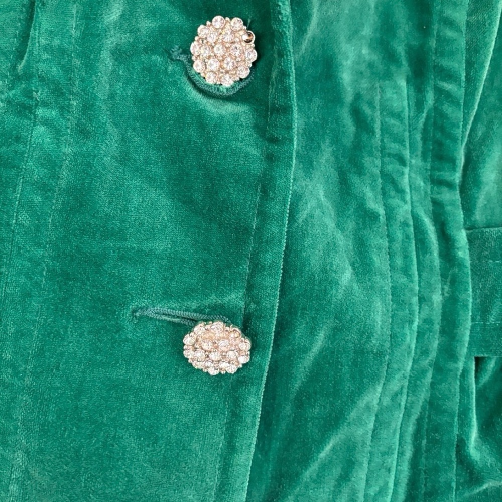 Hunter Green velvet beautiful Blazer - Picture 4 of 7